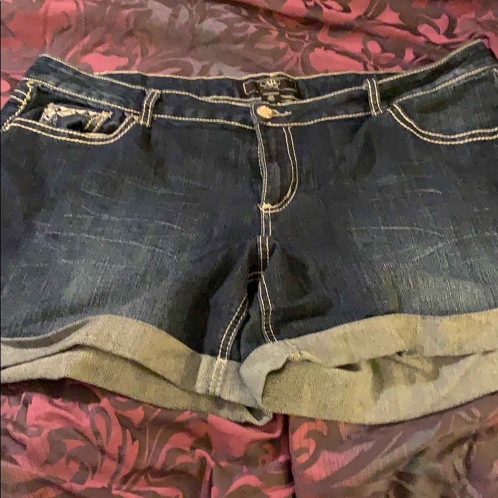 Plus size jean shorts